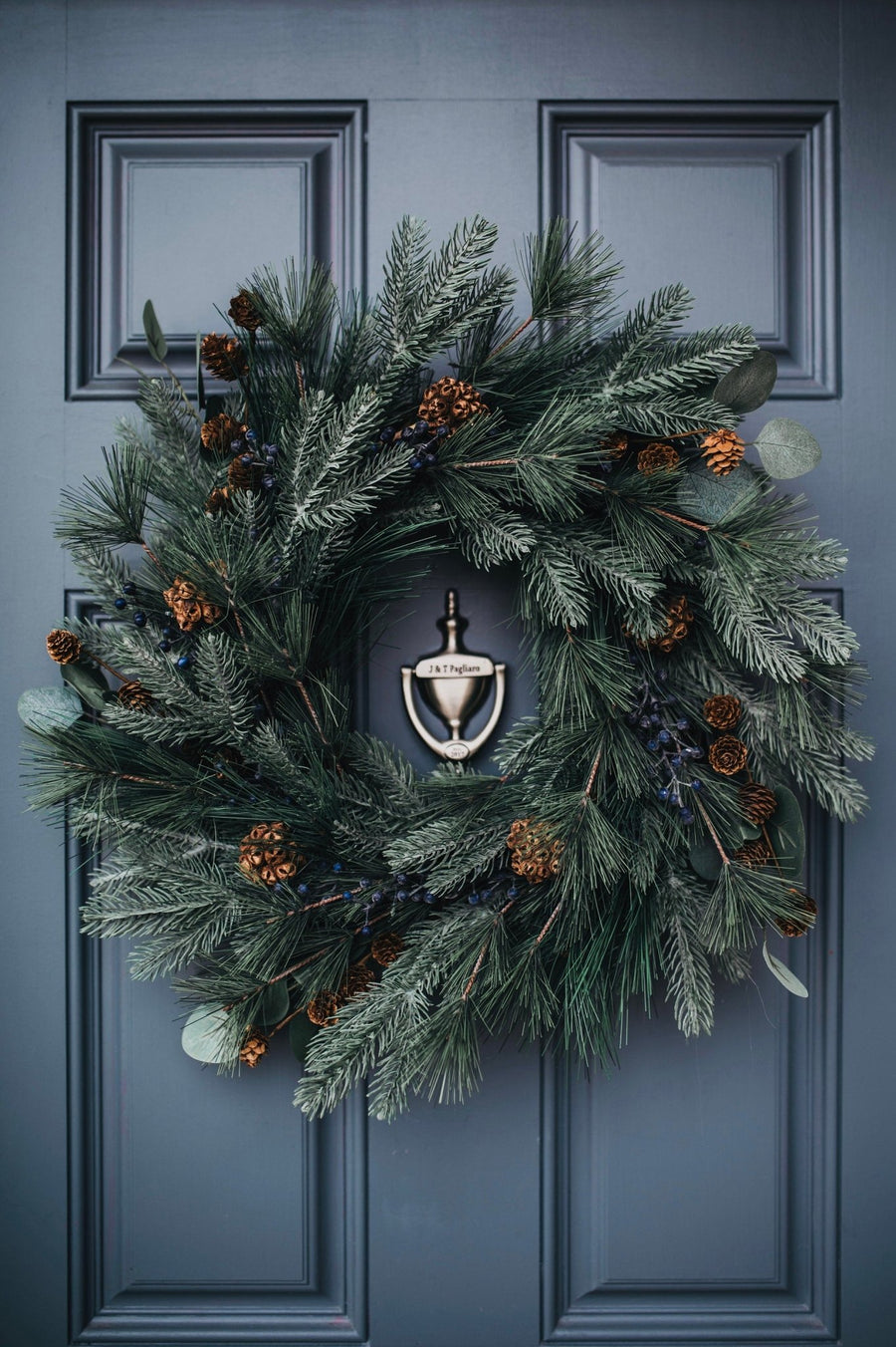 Winter front door wreath