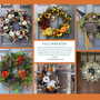 Image of several fall wreaths 