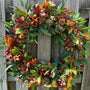 Vibrant Autumn Wreath - cover photo for how to take care of your wreath blog