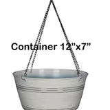 Artificial hanging outdoor basket