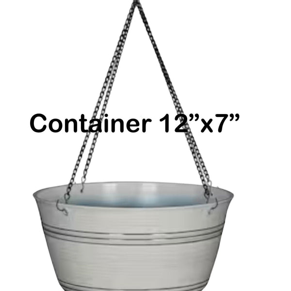 Artificial hanging outdoor basket