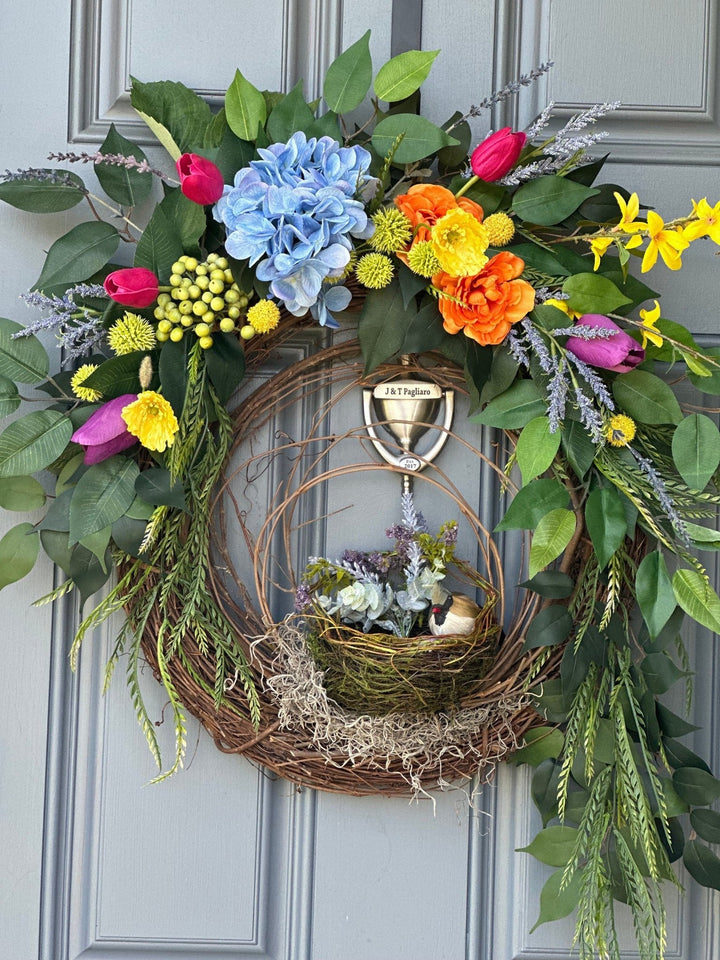 Bird Lovers Wreath Front Door