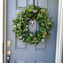 Eucalyptus and Greenery Wreath with Yellow Flowers