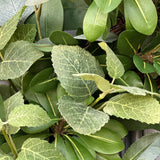 Eucalyptus greenery wreath - close up of the greenery