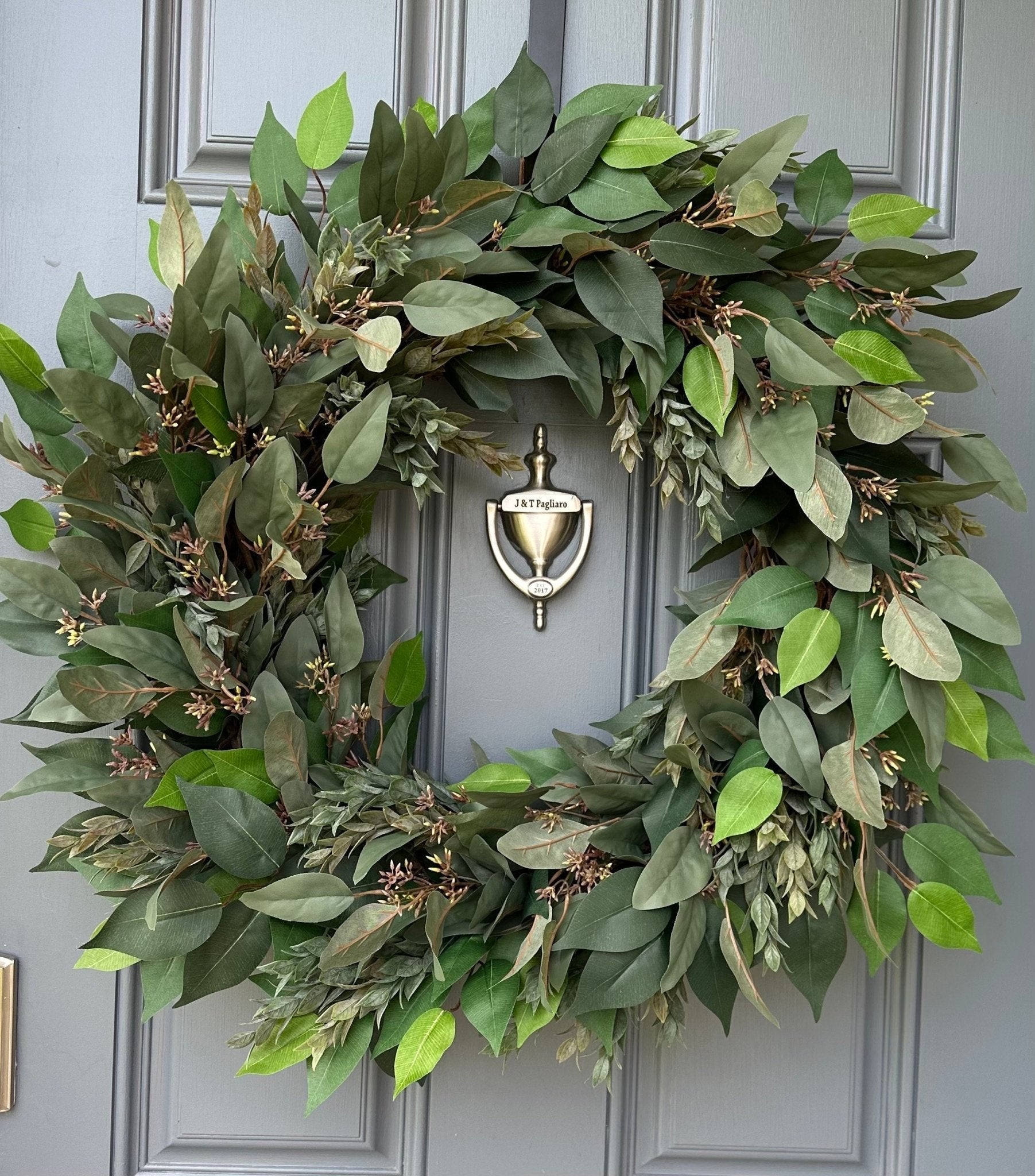 Wreath For Front Door | Year Around Wreath | Eucalyptus top Wreath | Easter Wreath | Bunny Wreath | Spring Wreath | Summer Wreath |