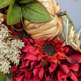 Fall Florals Wreath | Front Door Wreath | Pumpkin Wreath | Farmhouse Wreath | Cottage Wreath