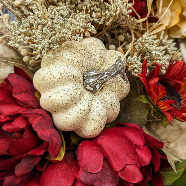 Fall Florals Wreath | Front Door Wreath | Pumpkin Wreath | Farmhouse Wreath | Cottage Wreath