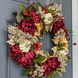 Fall Florals Wreath | Front Door Wreath | Pumpkin Wreath | Farmhouse Wreath | Cottage Wreath