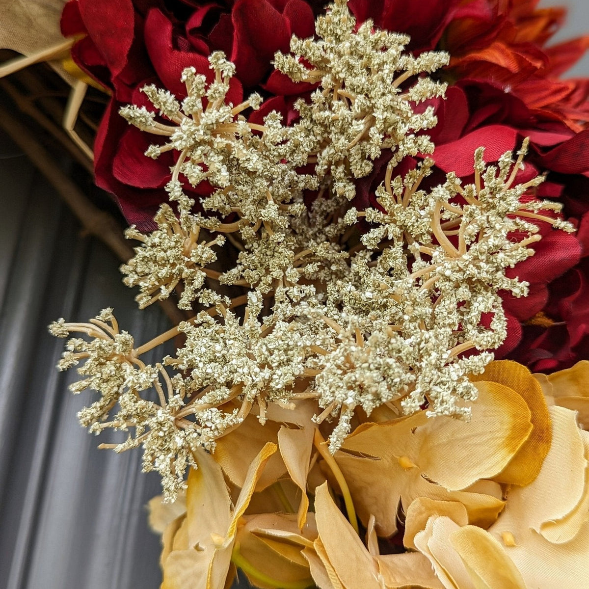 Fall Florals Wreath | Front Door Wreath | Pumpkin Wreath | Farmhouse Wreath | Cottage Wreath