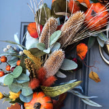Fall front door rustic wreath