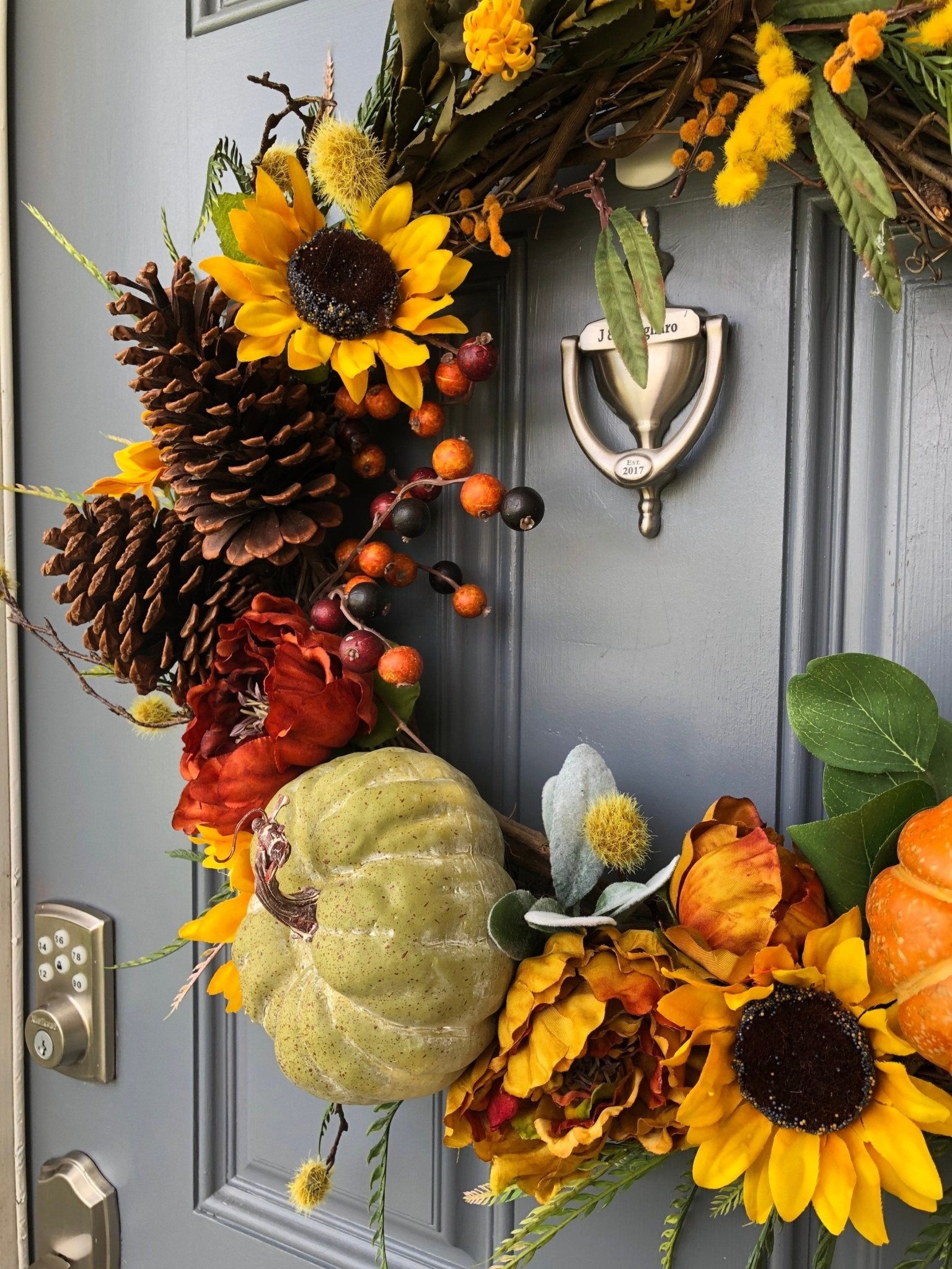 Sunflower hotsell Wreath Sunflower Front Door Wreath