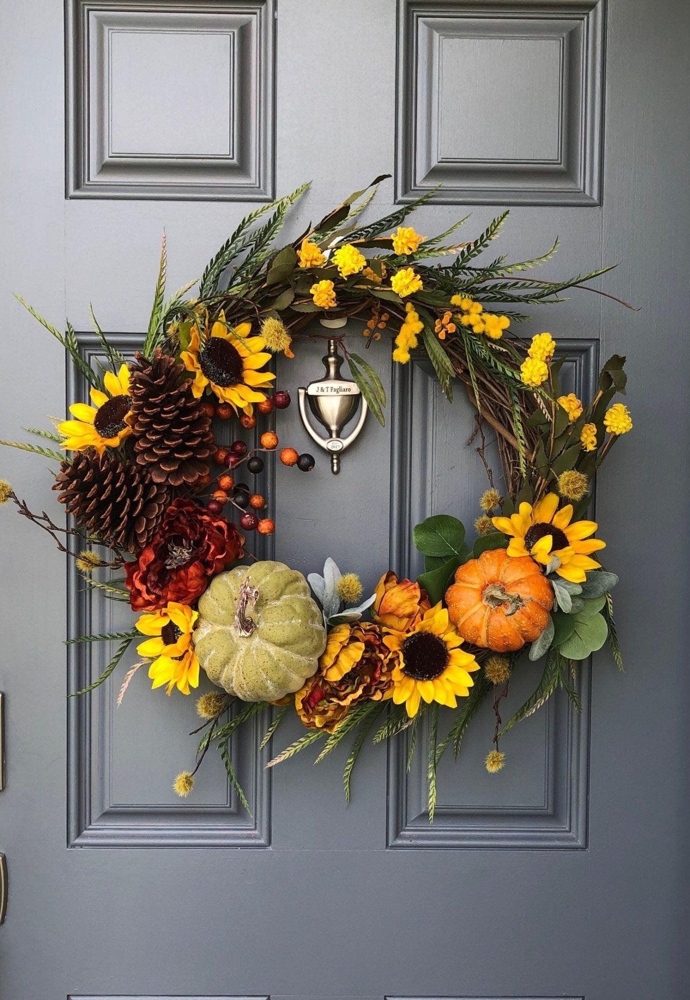 Fall Wreath Fall Monogram Wreath Fall Wreath for deals Door