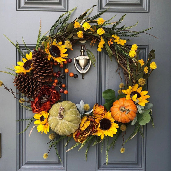 Fall Wreath rustic front door