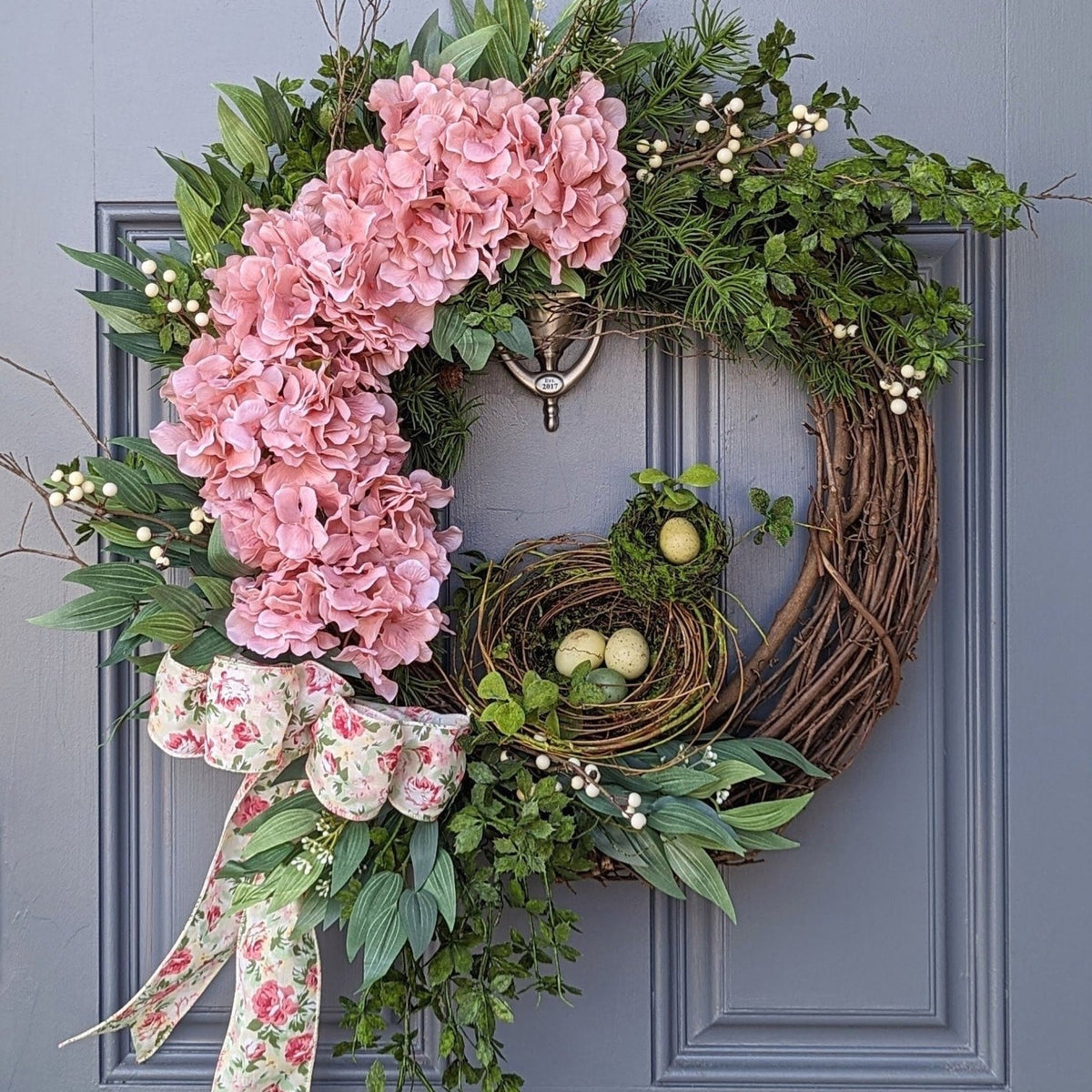 Front door spring wreath