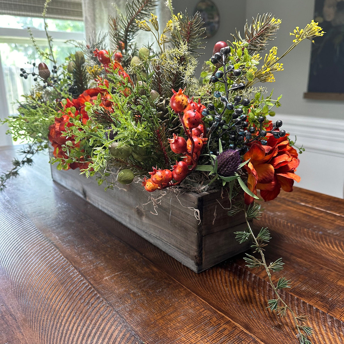 Table fall centerpiece, Thanksgiving table decor, Fall floral decor, Autumn arrangement, farmhouse decor, housewarming gift, hostess gift