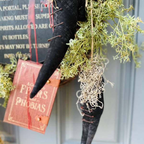 Spooky Halloween Wreath Witch's Rules Wreath