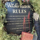 Spooky Halloween Wreath Witch's Rules Wreath