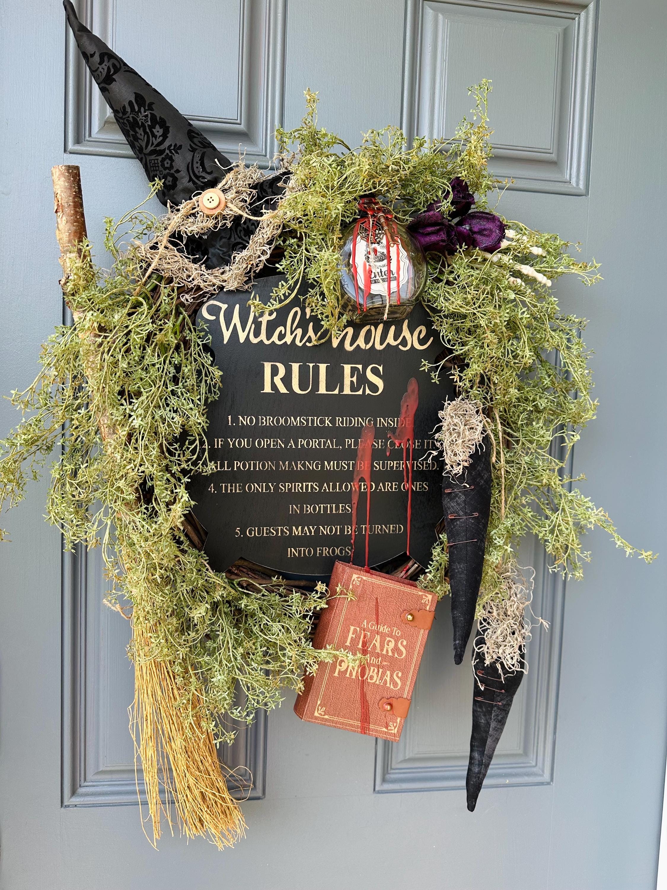 Halloween Spooky deals Witch Decorative Wreath