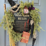 Spooky Halloween Wreath Witch's Rules Wreath