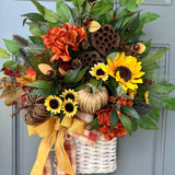 Autumn Harvest Wicker Basket