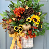 Autumn Harvest Wicker Basket