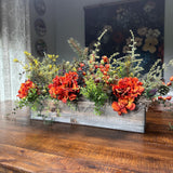 Rustic fall mini wreath set comes in pairs for back of chairs | Harvest wreath | housewarming gift | farmhouse rust hydrangea autumn wreath.