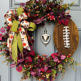 Football front door wreath, fall wreath for football season, 24