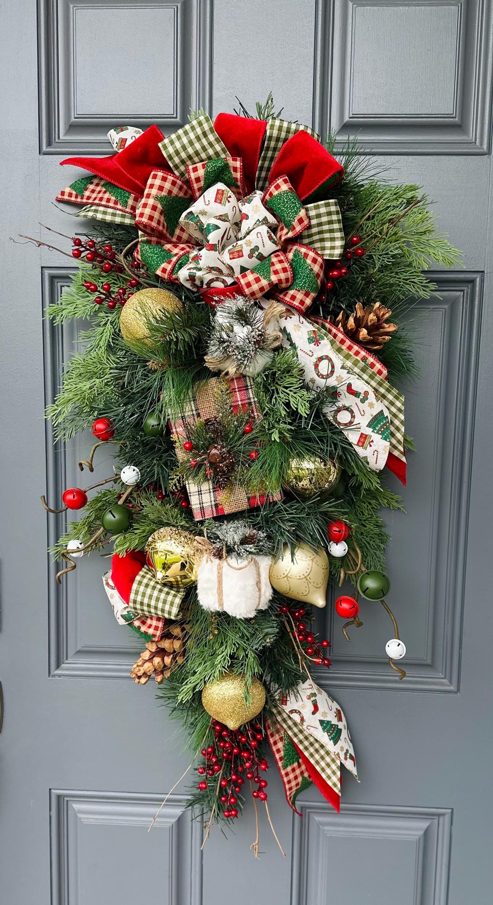 Christmas Front Door Decor | Happy Holidays | Christmas 2024 Wreath | Christmas Decor | Christmas Sign | Christmas Door Wreath | Christmas