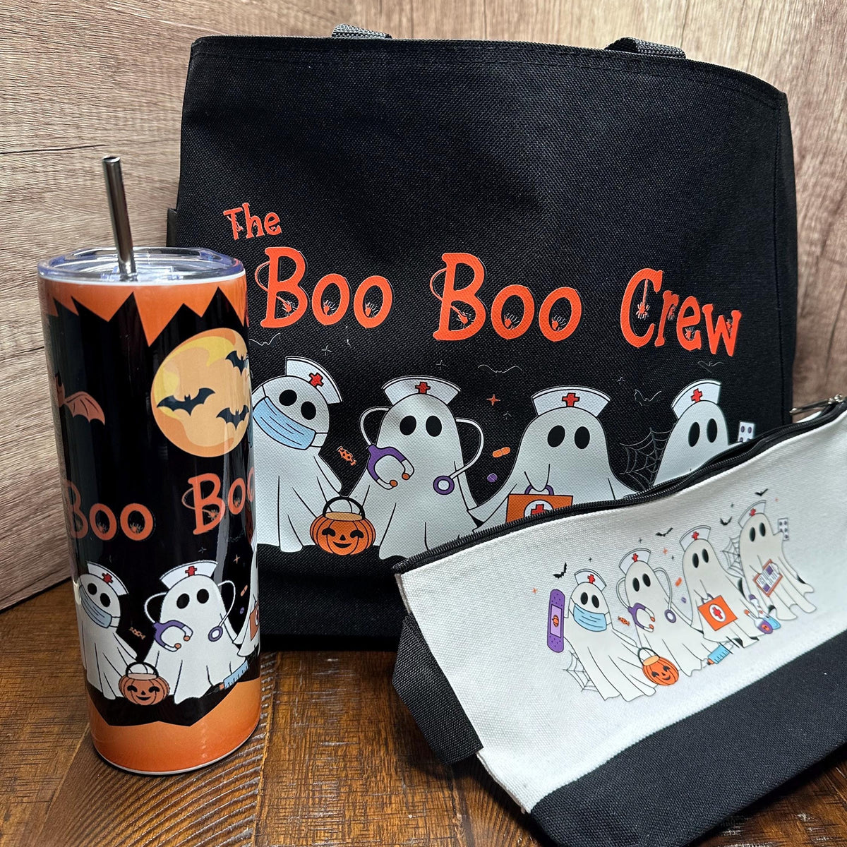 Personalized halloween nurses tumbler, Ghost cup with straw and lid, Nurses tumbler, Halloween nurses,