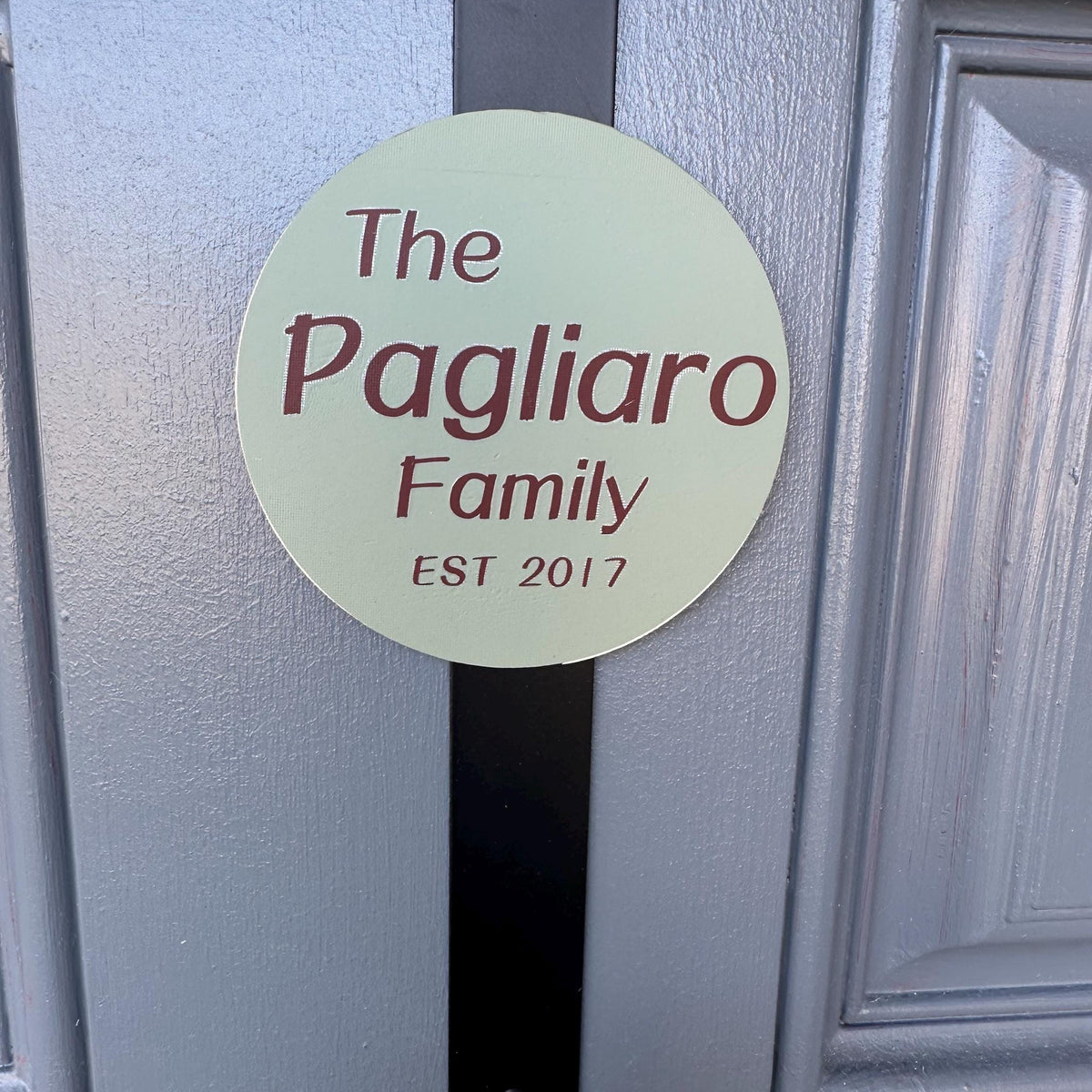 Personalized door hanger, over the door iron wreath hanger, perfect for gift giving, housewarming gift add to any wreath