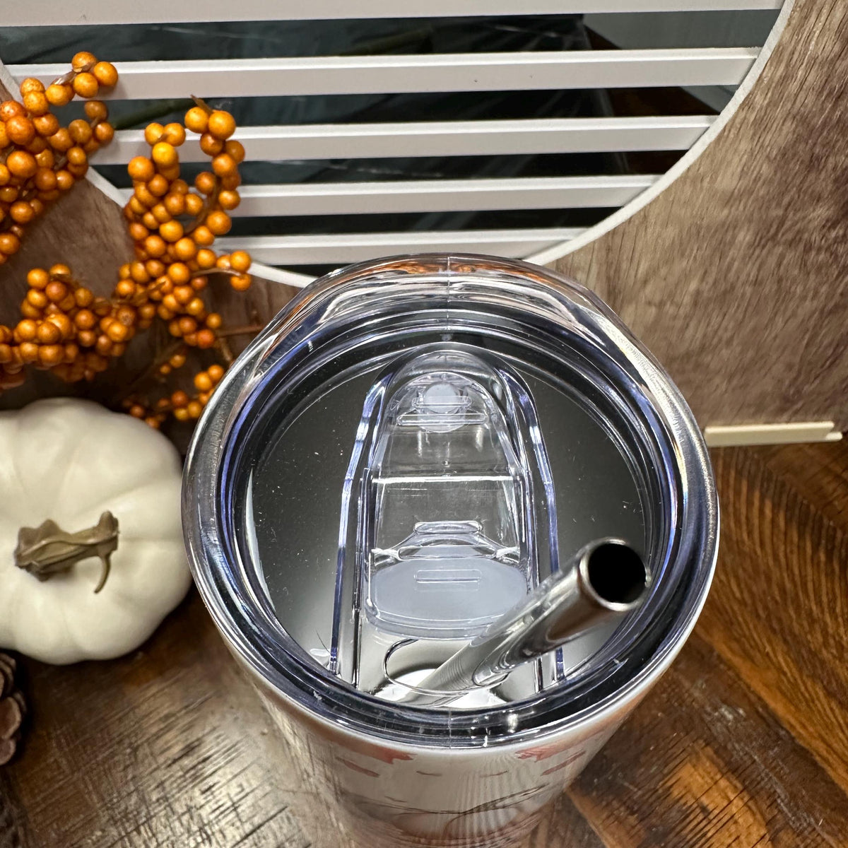 Personalized fall tumbler, book and fall lovers cup with lid and straw. Matching accessories.