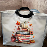 Personalized cosmetic bag for the fall and book lover. Pencil case. Matching accessories. Perfect custom gift!