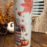 Personalized fall tumbler, book and fall lovers cup with lid and straw. Matching accessories.