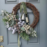 Winter front door wreath, holiday wreath, Glamorous modern wreath, home decor gift, sparkling snowy door decor