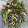 Rustic artificial wreath front door | Everyday wreath | Farmhouse style | Natural looking wreath with berries | Wall decor | Gift for her