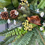 Year round greenery wreath, artificial, housewarming gift,