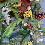 Year round greenery wreath, artificial, housewarming gift,