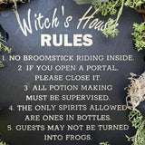 Halloween Wreath | Witch Decor | Magic | October 31 Decorations | Primitive Witch Wreath | Witch's Hat | Spooky | Leather Spell Book | BOO!
