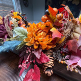 Table wood centerpiece, Thanksgiving table decor, harvest decoration, Autumn arrangement, farmhouse decor, housewarming/hostess gift 20x4x4