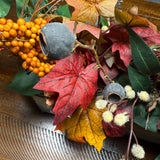 Table fall centerpiece, Thanksgiving table decor, Fall floral decor, Autumn arrangement, farmhouse decor, housewarming/hostess gift, 20x4x4