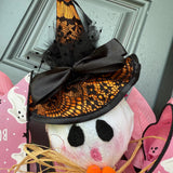 Pink Ghost Halloween Wreath | Halloween Decorations | October Pink Awareness Month Wreath | Cancer Awareness Month | Glam Ghost | 22”