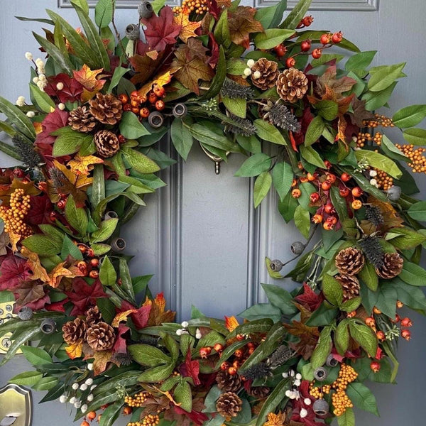 Also available this coordinating wreath comes in 20”, 24” and 30” sizes!