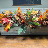 Table fall centerpiece, Thanksgiving table decor, Fall floral decor, Autumn arrangement, farmhouse decor, housewarming/hostess gift, 20x4x4