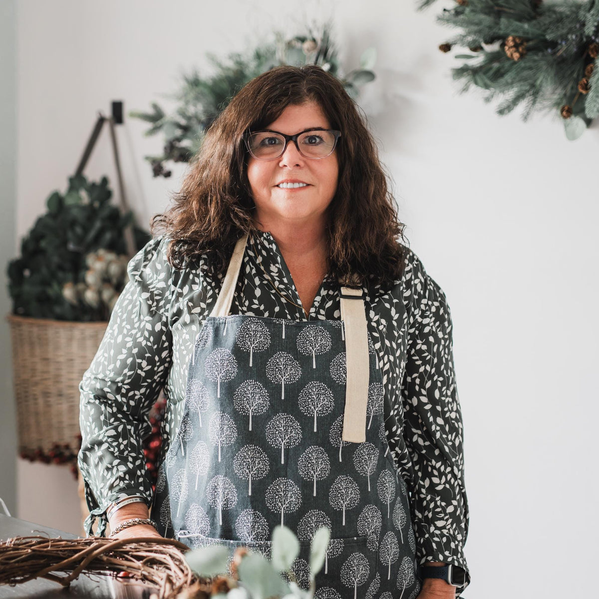 Front door winter wreath, Norfolk pine wreath, All season wreath, Housewarming gift, Farmhouse style wreath