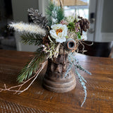 Bell Christmas Ornament , Handmade Wooden Bell Decor, Coworker gift, Nature lover gift