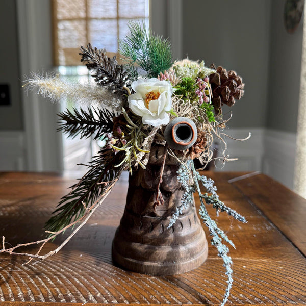 Bell Christmas Ornament , Handmade Wooden Bell Decor, Coworker gift, Nature lover gift