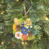 Christmas Ornament , Handmade Floral Ornament, Coworker gift, Nature lover gift, Thank you gift