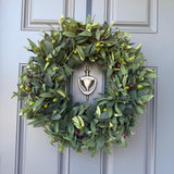 Year round greenery wreath, handmade olive branch wreath for your front door, All seasons wall decor, Rustic farmhouse decoration