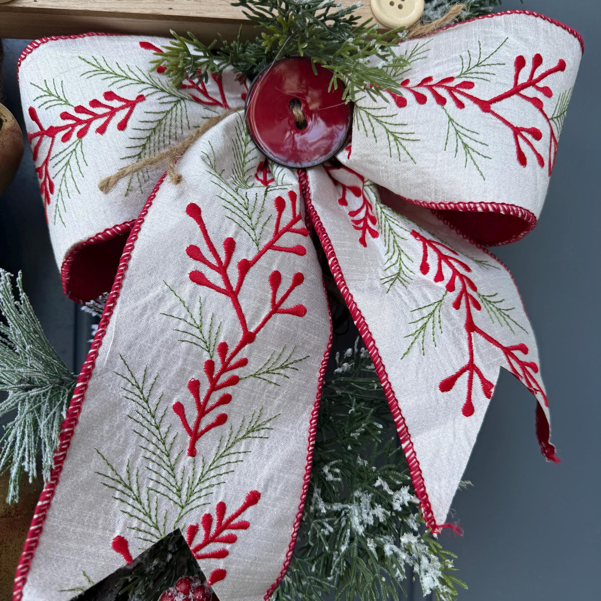 Santa wreath, Christmas wreath for front door, xmas wreath, Holiday wreath, Rustic Santa Wreath, Primitive Santa Wreath, Christmas decor xl