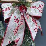 Santa wreath, Christmas wreath for front door, xmas wreath, Holiday wreath, Rustic Santa Wreath, Primitive Santa Wreath, Christmas decor xl